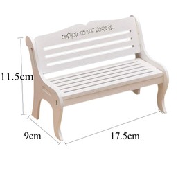 mengger Miniature Garden Bench 2 Pieces Miniature Garden Patio Furniture Wooden Chair Micro Landscape Garden Furniture Decoration for Dollhouse DIY Decorations Photography Props Mini Bench