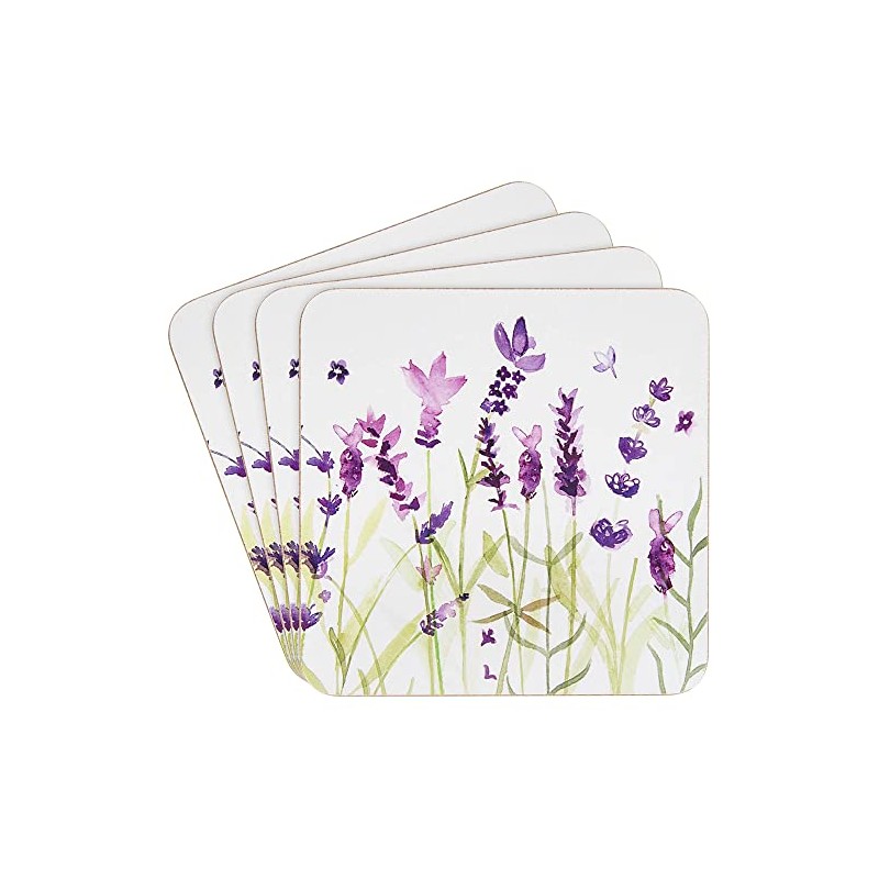 The Leonardo Collection Purple Lavender Coaster Set of 4