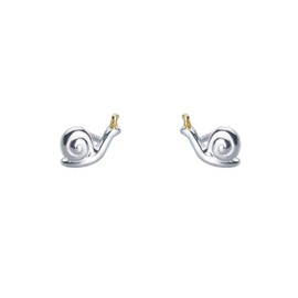 Cute Snail 925 Sterling Silver Cartilage Tiny Stud Earrings for Women Dainty Simple Animal Small Tragus Piercing Studs Hypoallergenic Unique Fashion Jewelry Gift Daughter Bff