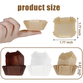 Layhit 900 Pcs Square Cupcake Liners Bulk Disposable Brownie Baking Cups Pan Liners Paper Baking Cup for Wedding Baby Shower Birthday Bridal Party Supplies