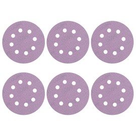 HARFINGTON 15 Pcs 5 Inch Sanding Disc 8 Hole 600 Grit Hook and Loop Sandpaper Random Orbital Sander Pads for Woodworking Automotive Metal Polishing, Purple