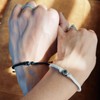 Mezrkuwr Partner Bracelets Couples Gifts Projection of 100 Languages of