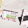 FJDENG Butterfly Pencil Pouch Flip Folder 3 Rings,Binder Zipper Pouch
