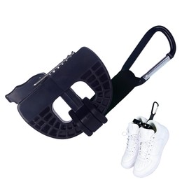 Shoe Clip, Shoe Clip, Breathable Design, Shoe Holder with Carabiner, One-touch Installation, Hanging Pair, Outdoor, Portable, Stroller Compatible, Sneakers Organization, Black