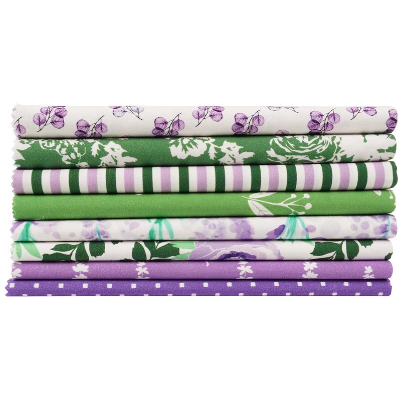 Soimoi 8 Pc Fat Quarter Bundle-Florals Print 18"x 22" DIY