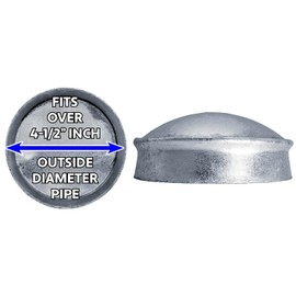 Chain Link Post Cap for 4-1/2" Posts - Fits Most Well Casings and Other Non-Fence Pipes with Pipe Outside Diameter of 4-1/2 Inches (Each)