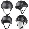 VPZenar Airsoft Helmet, Black Tactical Helmet With Detachable Anti-Fog Gray