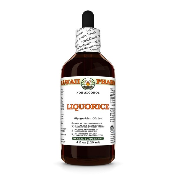 Liquorice (Glycyrrhiza Glabra) Dry Root Glycerite, Made in Hawaii, Organic