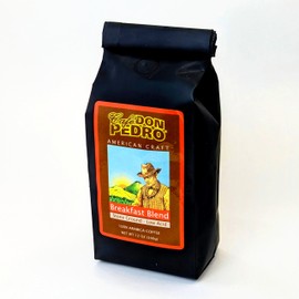 Cafe Don Pedro Breakfast Blend Low-Acid Medium Roast Coffee, Ground, 6 bags of 12 Ounce each