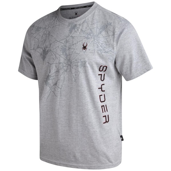 Spyder Mens T-Shirts - Soft Cotton Blend Jersey Crewneck Short