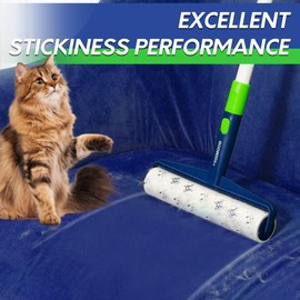 BOOMJOY Large Lint Rollers for Floor, 9.8 Inch Extra-Wide Lint Roller with 360 Sheets Total, Cat & Dog Pet Hair Remover for Home Floor Cleaning, Carpets, Cars, Clothing, Sofa