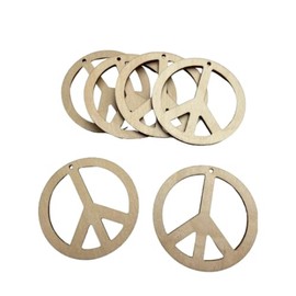 ALL SIZES BULK (12pc to 100pc) Unfinished Wood Wooden Laser Cutout Circle Peace Sign Dangle Earring Jewelry Blanks Charms Shape Crafts Made in Texas (Custom Sizes)