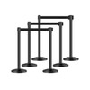 VEVOR Stanchion Post, 6 Pcs Stanchions with Retractable Belts, Carbon