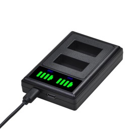 EN-EL20 EN-EL2a Battery Charger is Suitable for Cameras Coolpix P1000, P950, DL24-500, Coolpix A, 1 AW1, 1 J1, 1 J2, 1 J3, 1 S1, 1 V3 Digital Cameras LED USB Display Dual Charging