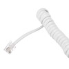 sourcing map Telephone Handgerät Kabel 4P4C 22.97Ft Coiled Cable for