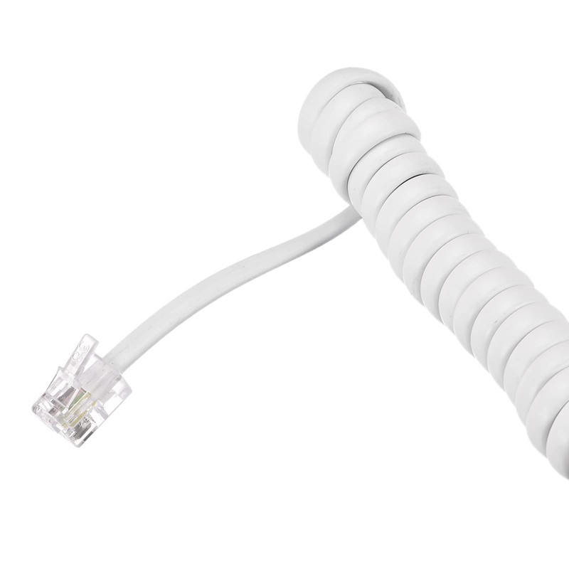 sourcing map Telephone Handgerät Kabel 4P4C 22.97Ft Coiled Cable for