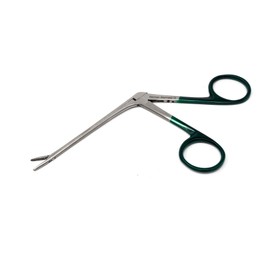 New German Hartman Alligator Forceps 3.5" Serrated Jaws with Metallic Green Rings ENT Instruments