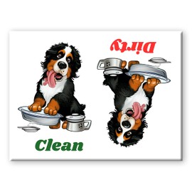 Bernese Mountain Dog Clean Dirty Dishwasher Magnet