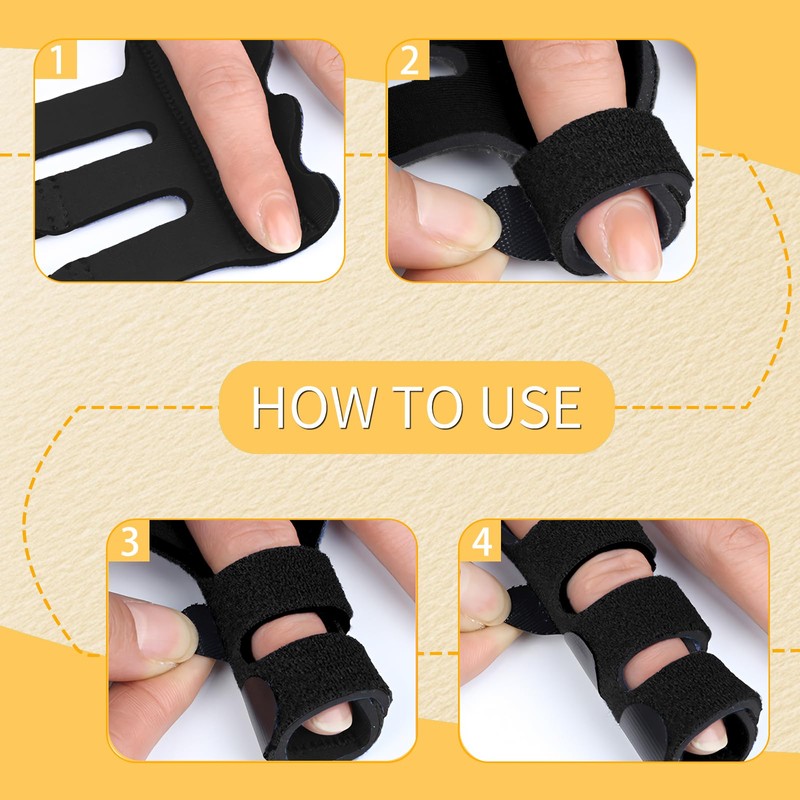 Finger Splint, 4 Pcs Trigger Finger Splint, Finger Brace with