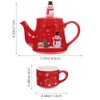 Cabilock Christmas Snowman Teapot Tea Cup Set Christmas Teapot Ceramic