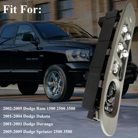 56049805AB Master Power Window Switch & Khaki Bezel Fits for 2002-2009 Dodge Ram 1500 2500 3500, for 2001-2004 Dakota, 2001-2003 Durango, 2005-2009 Sprinter 2500 3500 Window Master Control Door Switch