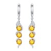 Citrine Earrings for Women 925 Sterling Silver with 5 mm