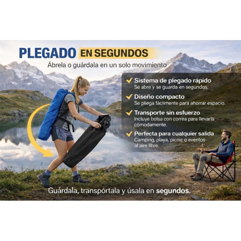 4 Sillas Plegables De Playa, Campamento Y Exteriores.