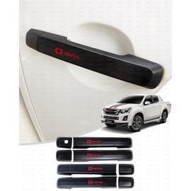 JHCHAN Door Handle Protector for Isuzu D-Max | 2017-2020 Isuzu Dmax Accessories| D Max Exterior Car Door Handle Cover Scratch Guard