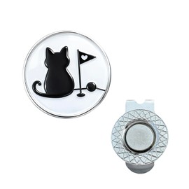 Arena Leo Golf Marker Magnetic Hat Cap Clip Cat Green Marker (White)