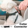 2 Pcs Black Dog Collar Clips, Durable Adjustable Dog Collar