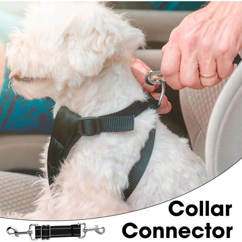 2 Pcs Black Dog Collar Clips, Durable Adjustable Dog Collar