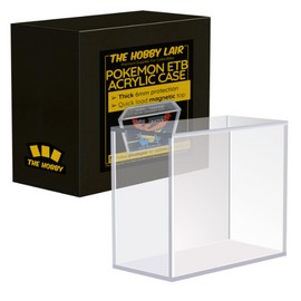 Elite Trainer Box Acrylic Case | The Hobby Lair Deluxe Case Compatible with Pokemon ETB | Magnetic Easy Top Loading | Thick 6mm Protection
