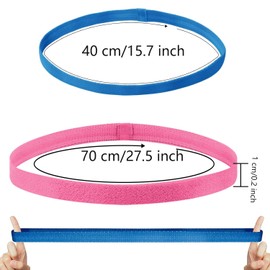 WADY Mini Cintas para el Pelo, 10 Pcs Diadema Deportiva, Antideslizante de Bandas Elásticas para La Cabeza,Mini Headbands de Entrenamiento de Mujer,Bandas para El Cabello Deportivas Hombre (Estilo 1)