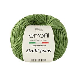 5 balls (balls) of Etrofil Jeans Yarn 55% Cotton 45% Acrylic 50g 174yds Yarn Weight 2: Fine Sport - 40