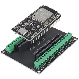 AITRIP 3Sets USB C 38 Pin ESP32 ESP-32D ESP-WROOM-32 CP2012 WiFi+Bluetooth Dual Core Type-C Interface ESP32-DevKitC-32 Development Board Module with ESP32 Breakout Board Shield Terminal Adapter