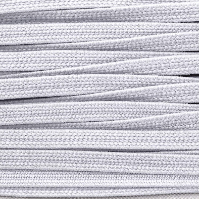 White Elastic Cord 6mm (1/4 Inch) | 10 Metres Flat