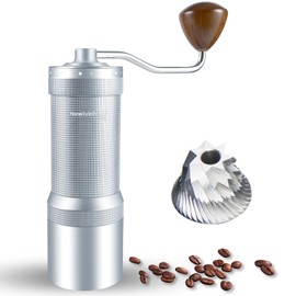 NewlukPro M7 Coffee Grinder Manual,Capacity 35g,Sharp Heptagonal Burr,External 48 Grinding Settings,Manual Coffee Grinder With Tri-Bearing,Hand Coffee Grinder for Pour Over French Press Espresso
