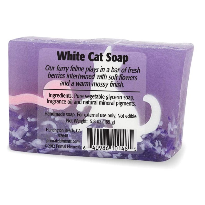 Primal Elements Bar Soap in Shrinkwrap, White Cat, 5.8 Ounce