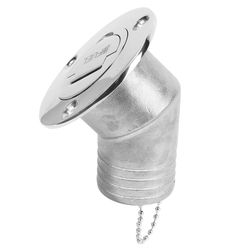 Boat Deck Filler 45° 316 Stainless Steel 38mm Flip Fill