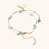 Double Layer Mermaid Tail Anklet for Women Natural Stone Beaded