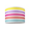 Modern and Cute Multi Coloured Rainbow Stripe Cotton Fabric Lamp