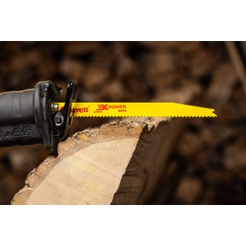 Starrett Wood Cutting Reciprocating Saw Blade - 5 Pieces BT63-5 Bi-Metal 150 mm/6" Inch 3 TPI Unified Shank - Compatible with Bosch Dewalt Makita & Many Others