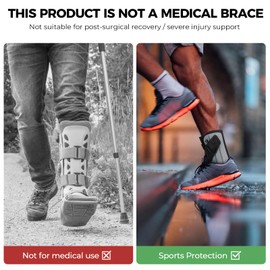 Inflatable Ankle Brace with Dual Airbag Support, Adjustable Compression Elastic Cross Straps for Sprains, Minor Injuries, Lightweight Breathable Design