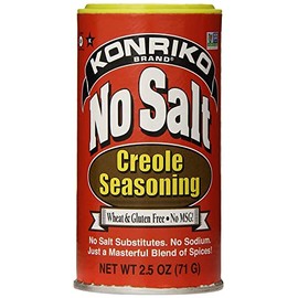 Konriko - No Salt Creole Seasoning 2.5 oz (Pack of 6) - Wheat Free - Gluten Free - No MSG