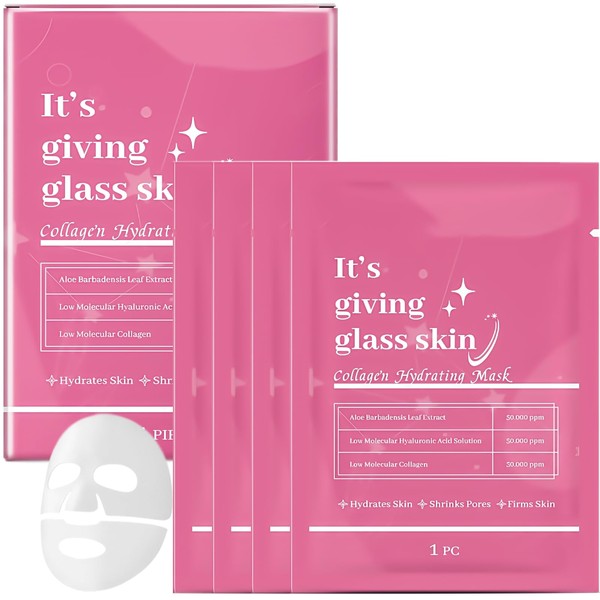 4PCS Collagen Face Mask - Face Masks Skincare for Deep