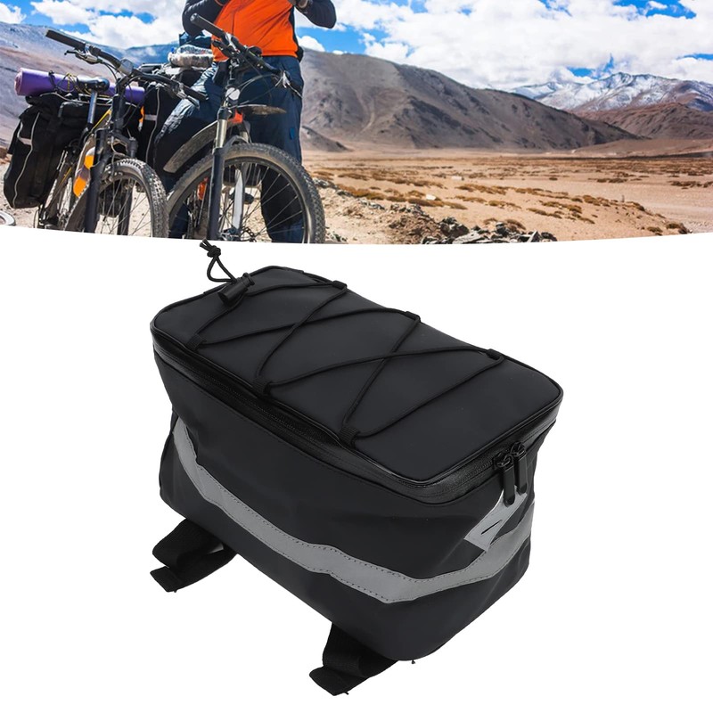 Okuyonic Bicycle Back Seat Bag Layered Design Waterproof Sturdy with