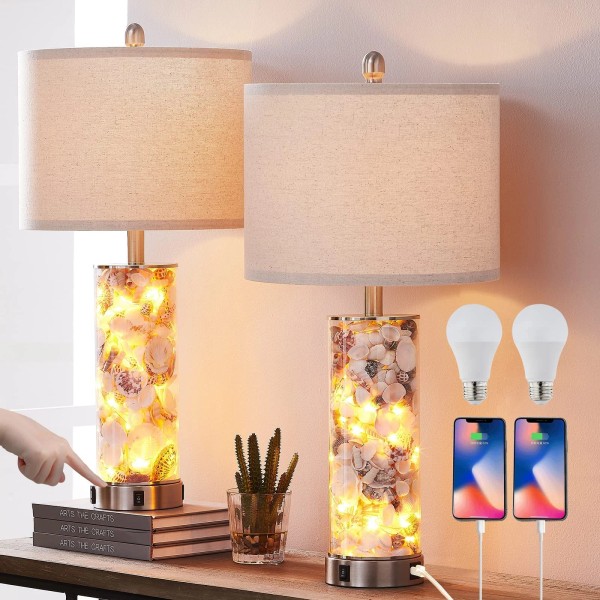 Yunhong 27.5 Modern Table Lamp For Living Room Set Of