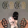 Wearable Self-Defense Knuckle Ring Portable Knuckle 04. Bronze/One Size