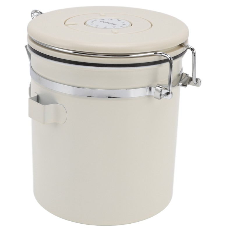Airtight Coffee Canister 304 Stainless Steel Valve with Scoop for
