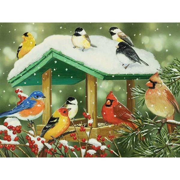 Bits and Pieces - 500 Piece Jigsaw Puzzle for Adults - Winter Treats - 500 pc Birds Jigsaw by Artist William Vanderdasson